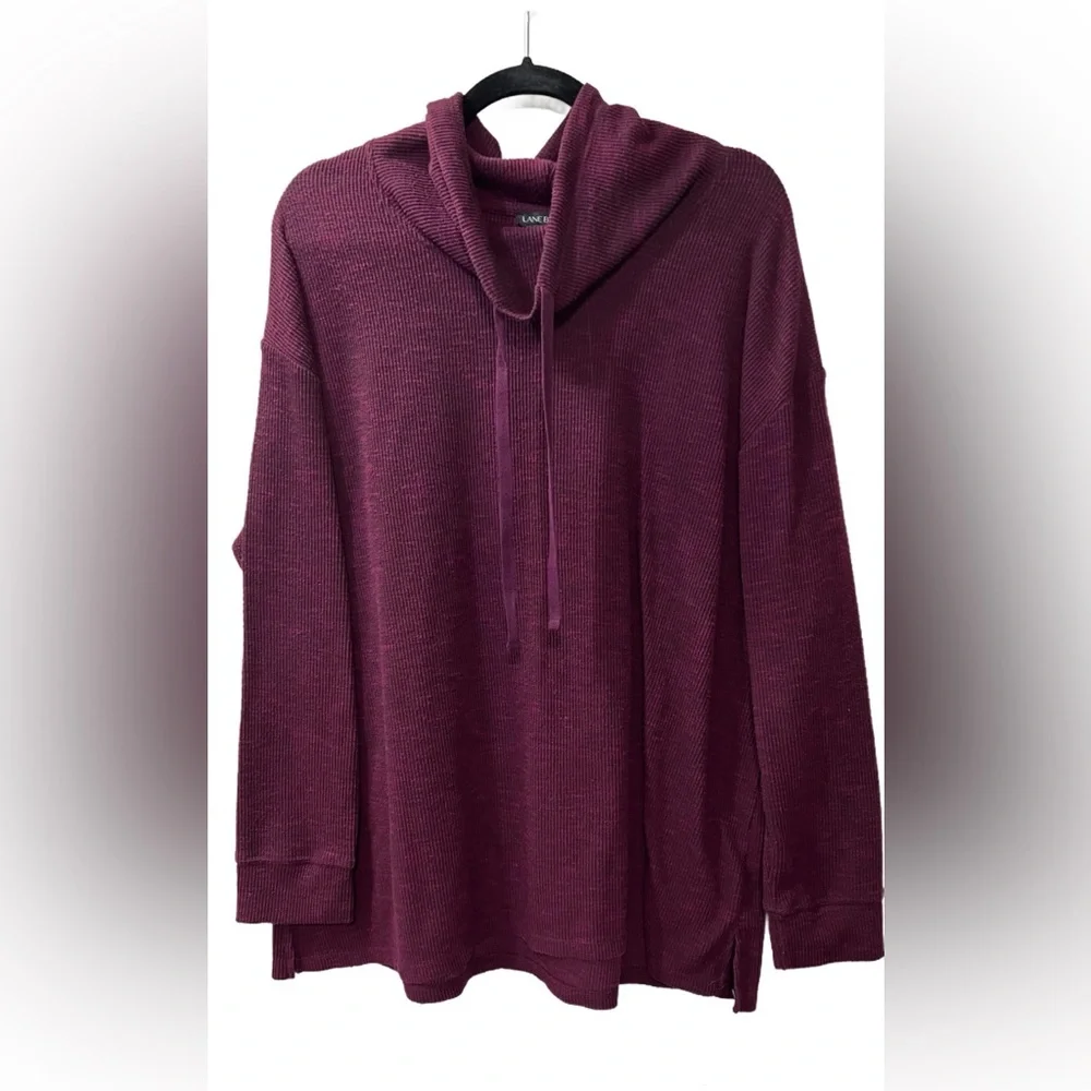 Lane Bryant Textured Funnel Neck Tunic, Size 18/20, Wine
